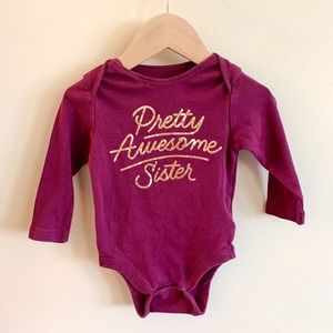 Old Navy | Baby Girl Long Sleeve Onesie 12-18 M